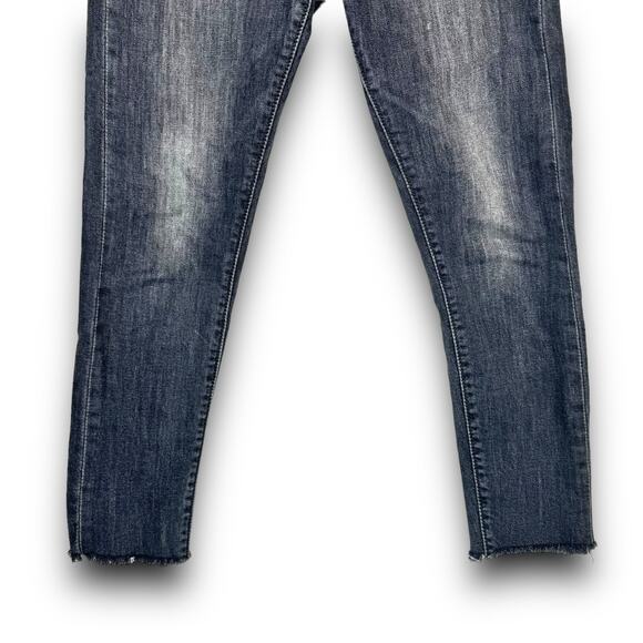 Levis Womens Wedgie Skinny Jeans Faded Black Gray Jeggings Button Fly Size 27 - Picture 4 of 8